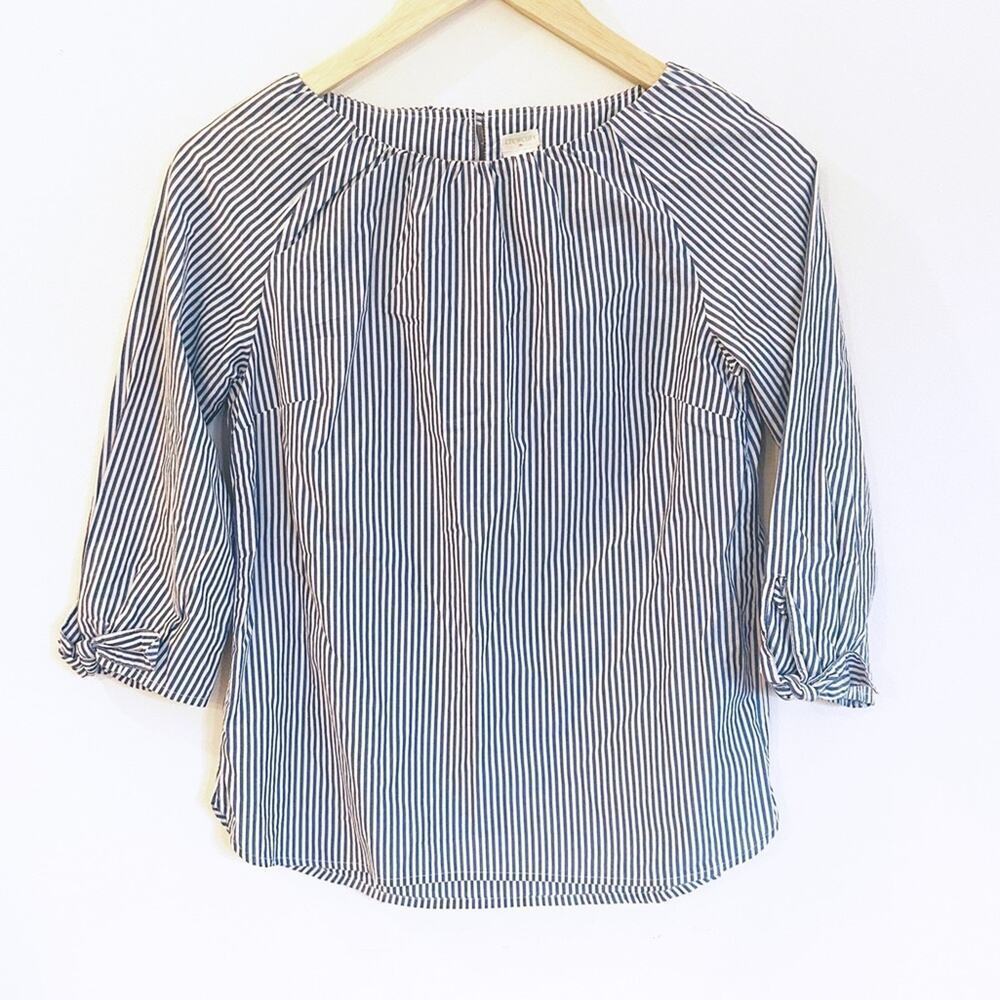Crewcuts Girls Striped shirt sz 12 Bow Details 100% Cotton Blouse